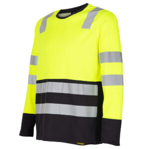 Polera Hibrida Hi-Vis Bi Color Manga Larga Hombre