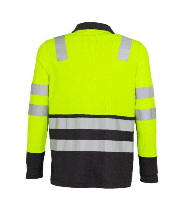 Polera Pique Hibrida Hi-Vis Bi Color Manga Larga Hombre - Imagen 4
