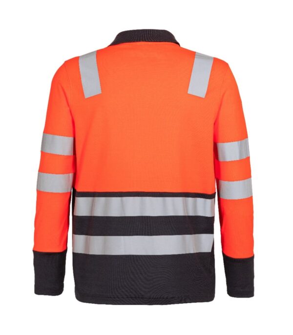 Polera Pique Hibrida Hi-Vis Bi Color Manga Larga Hombre - Imagen 6